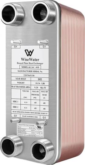 Bl26c-30d Ab Plate Heat Exchanger 5 X12 30 Plates Water To Steel
