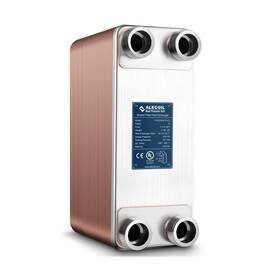 Fhc030b-70-4.5 Alecoil 5 Inch X12 -70 Plates Heat Exchanger With 1-1/4 Mpt Port Water To 316l Stai