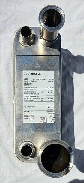 5421634 Alfa Laval Flat Plate Heat Exchanger 454034 Type Nb 26-34h