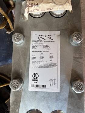 Aad001072691 Alfa Laval Axp27-27l-f Heat Exchanger Axp27-22l-f Sn- 27l-130bar New