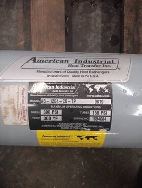 Ab-1204-c6-tp American Industrial Heat Exchanger - Model New 2019
