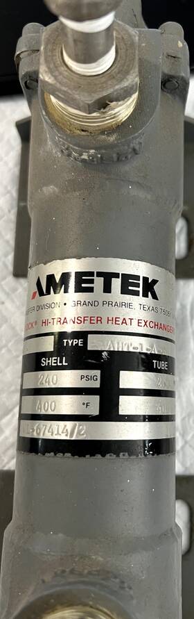 Aht-1-a-ss Ametek Aht-1 Whitlock Hi-transfer Heat Exchanger Size 2-w-18 Type T 400f
