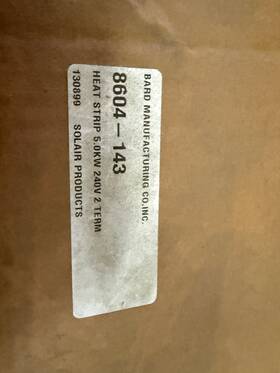 Bards 8604-143 Bard Manufacturing Part Heat Strip