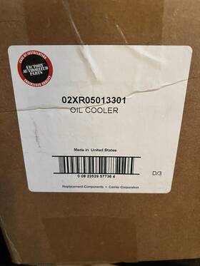 02xr05013301 Carrier Oem Oil Cooler