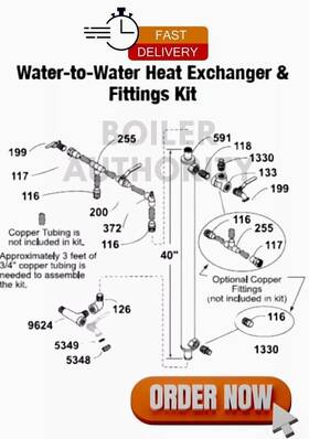 9263-18 Central Boiler Parts Push Fittings Kit And Water To Heat Exchanger