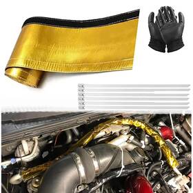Degeoberlin 846025994038 Heat Shroud Sleeving Exhaust Shield Fuel Line Wire Sleeve Golden Ho