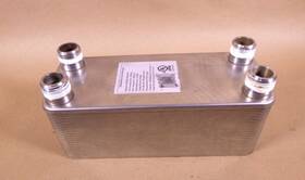 B3-32a-40 Duda Diesel B3-32a 40 Plate Stainless Steel Heat Exchanger With 1 Inch Npt Ports