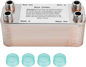Ferroday 692757552033 Wort Chiller 30 Plate 1/2 Npt Stainless Steel Brazed Heat