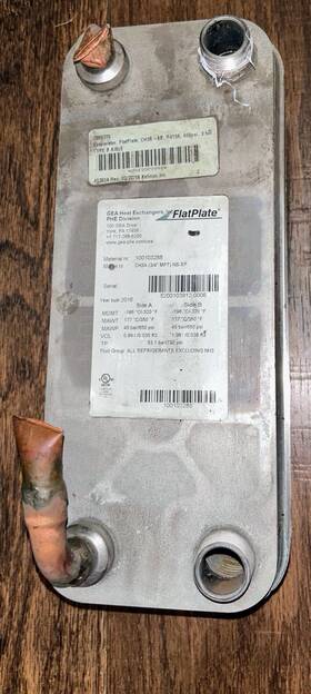 Ch3a Flatplate - 3/4 Mpt Ns-xp Gea Heat Exchanger Flat Plate 3 Ton
