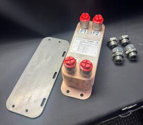 00-k-18-22 Funke - Tpl Heat Exchanger With Tapped Mounting Plate And Fittings