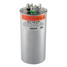 7.5mfd-440v Heatingvariousmfg-generic 80/7.5mfd-440v Heatingvarious Mfg 80/7.5mfd 440v Round Dual Run Capacitor