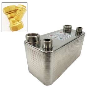 Kk-251309 Illusiyame 30-plate Hot Water Exchanger Stainless Steel Brazed Plate Heat Systems