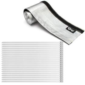 Ledaut 1-1/2i.d. Heat Shroud Aluminized Sleeving Shield Fuel Line Wire Sleeve 1-1/2ft