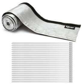 Ledaut 1-1/4i.d. Heat Shroud Aluminized Sleeving Shield Fuel Line Wire Sleeve 1-1/4ft