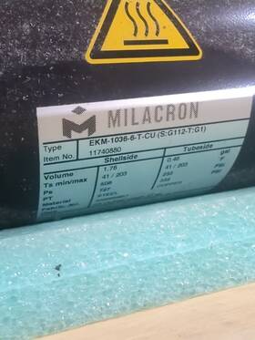 G112-t Milacron Ekm-1036-6-t-cu S G1 Tube Shell Heat Exchanger New