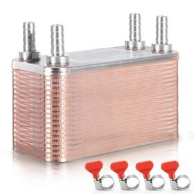 Mr-wcwb-40 Mrbrew Wort Chiller 40 Plates 1/2 Barb Fitting Connection Brazed Plate Copper Heat