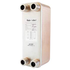 Rebrisbol 755419144509 Brazed Plate Heat Exchanger 3 Inch X8 20 Plates Water To Co
