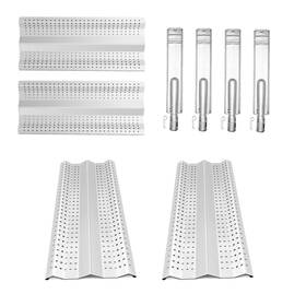 B067-4 Stcnadcr 4 4pack Stainless Steel Flame Tamer Heat Plates And Heavy Duty Grill Burn