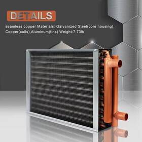 Toop167522 Toop-industriducts 15x12 Heat Exchanger Hot Water Coil To Air With Copper Ports Wood Furnaces