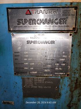 Gcp-026-l-5-uj-32 Tranter Superchanger Cook Water Trim Heater