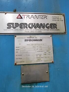 Gfp187m6hp28 Trantor Tranter Superchanger Yeast Cooler