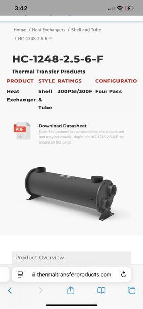 Hc-1248-2.5-6-f Ttp B1602c6fbr Thermal Heat Exchanger
