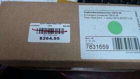 7831659 Viessman Vitodens 222f B10-26 Plate Heat Exchanger Part#7831659