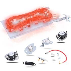 Vnaparts Mede250xl0 Dryer Heating Element Kit For Whirlpool Cabrio Duet Model Wed5620hw1 Wed5600x