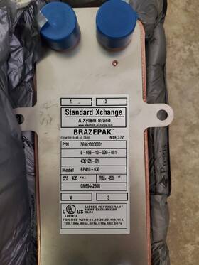 Bp410-030 Xylem Brazepak Stainless Steel Heat Exchanger