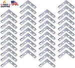 Wealrit Pack Of 40 Silver Shape Bracket Joint Support Flat Plate Right. Fixed Price $12.17.