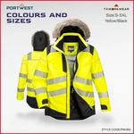 Portwest PW3 Hi-vis Winter Parka Jacket Waterproof Thermal Insulated Safety Work. Fixed Price $124.50.