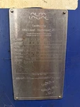 Alfa Laval Plate Heat Exchanger S/n 30117-53183 Model TL10-PFG Year 2017. Fixed Price $3000.00.