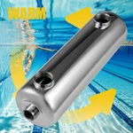 Pool Heat Exchanger Tube 200K Same Side 1"+ 1/2"FPT Fast 304 Stainless Steel. Fixed Price $136.92.