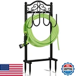 Shomextol Heavy-duty Metal Garden Hose Holder, 4 Spikes, 100FT Capacity, Bl. Fixed Price $43.73.