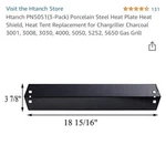 Htanch PN5051 (3-PACK) SA5051 18 15/16" Heat Plate And Burner. Fixed Price $40.00.