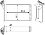 Mahle Interior Heating Exchanger For Bmw E30 82-94 1368875. Fixed Price $64.41.